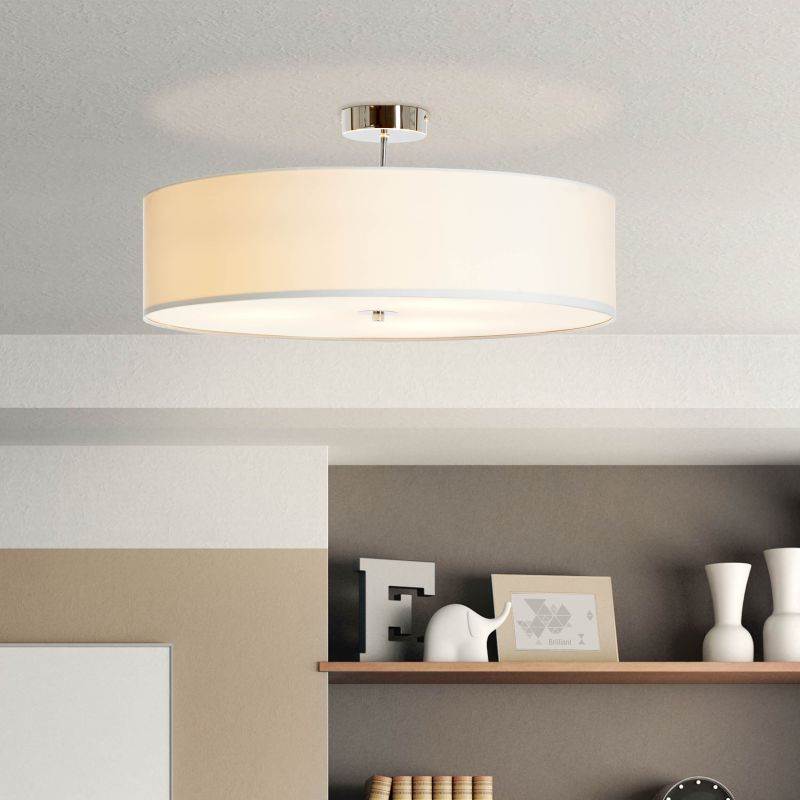 Brilliant Andria lampa podsufitowa 1x60W biała/chrom 93522/05