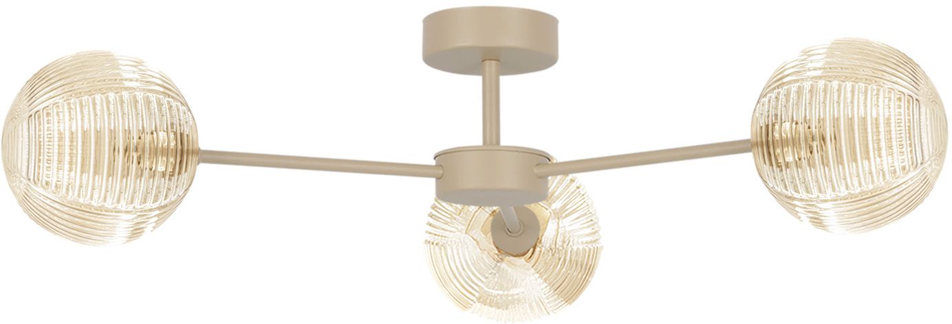 Darmowa Dostawa - Lampa podsufitowa 3x10 W bursztynowa-beżowa Kaja Jukon K5713