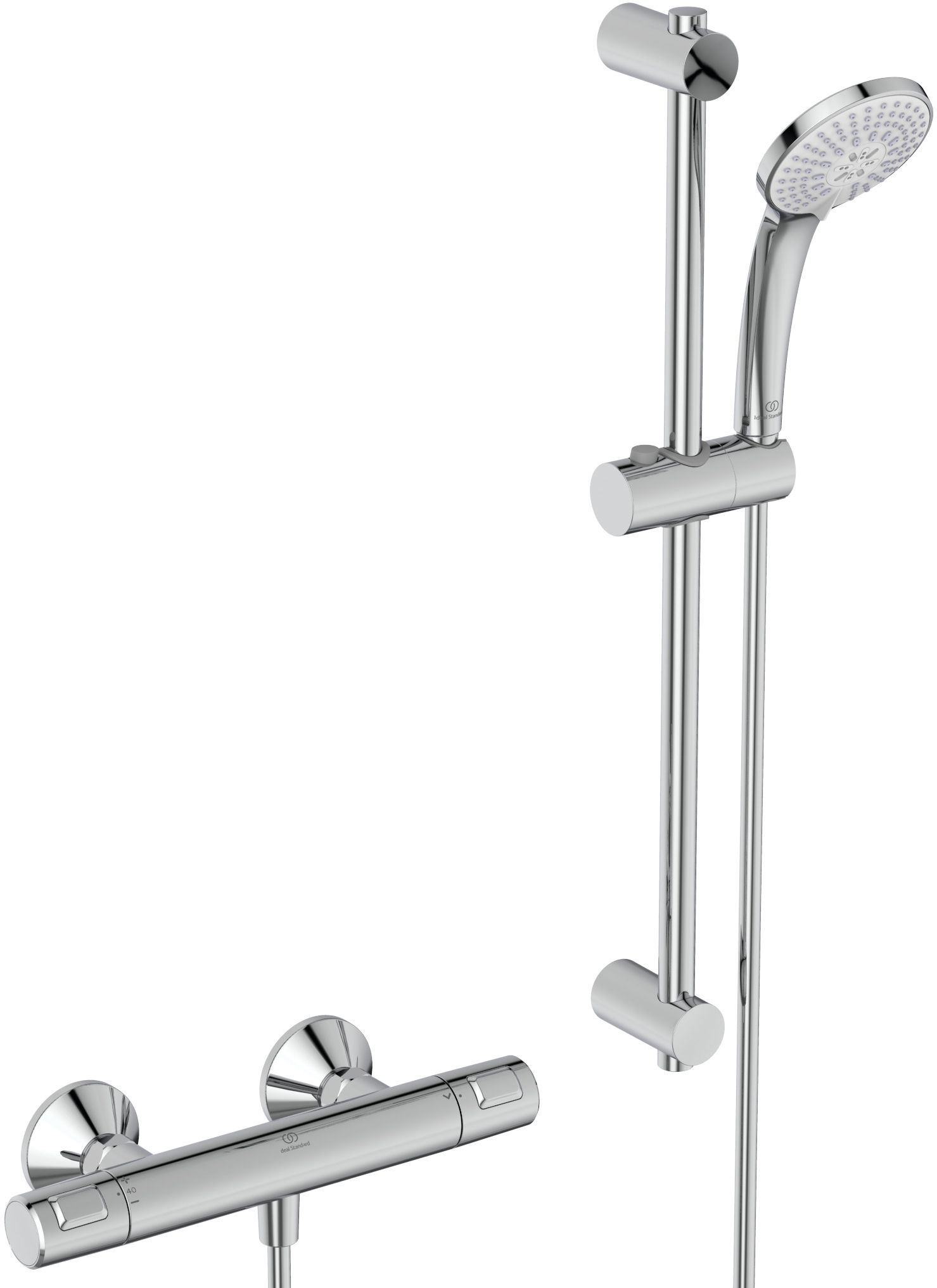 Darmowa Dostawa - Zestaw prysznicowy ścienny termostatyczny chrom Ideal Standard Ceratherm T25 A7203AA