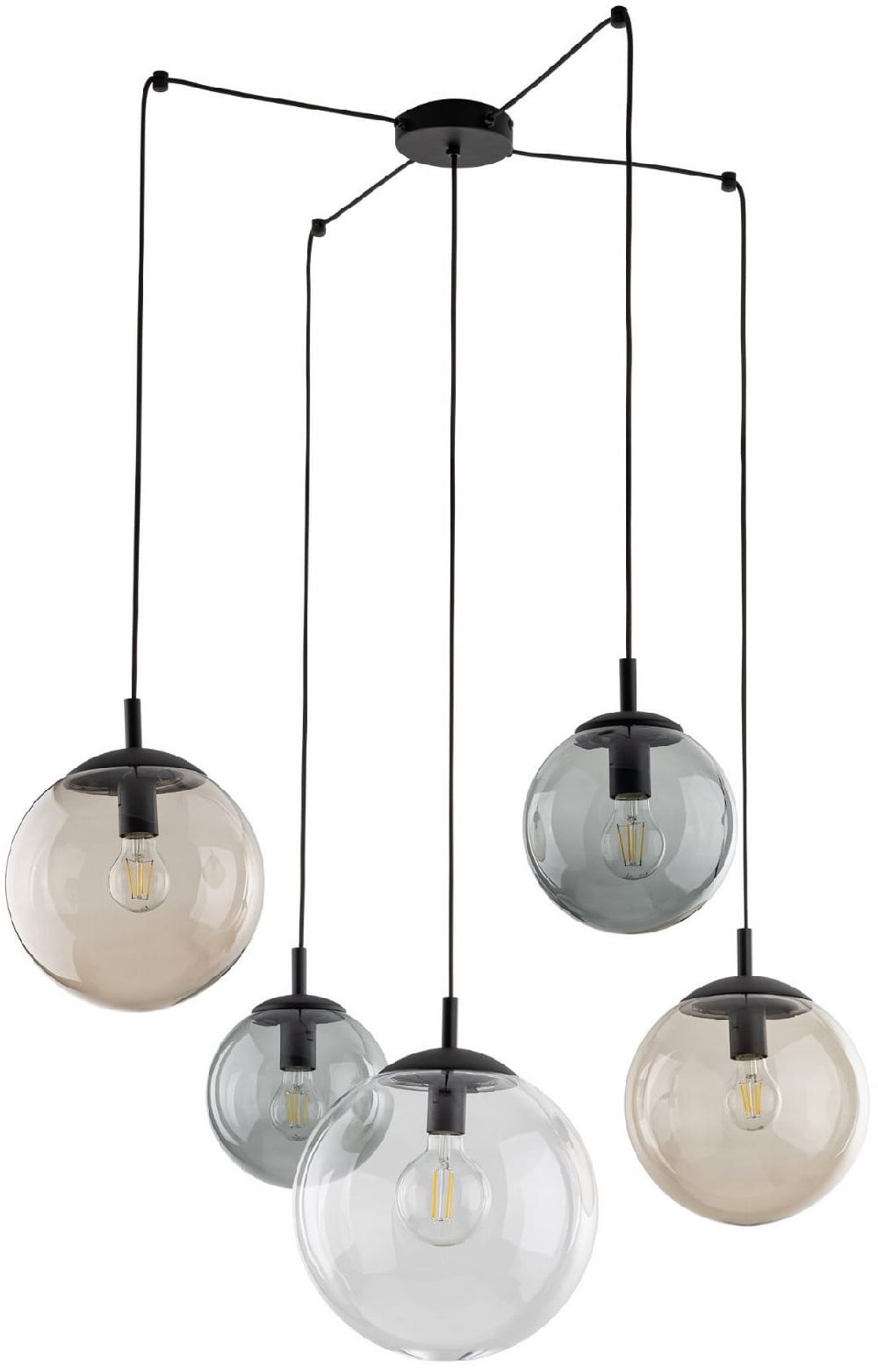 Darmowa Dostawa - Lampa wisząca 5x15 W czarny TK Lighting Esme 4796