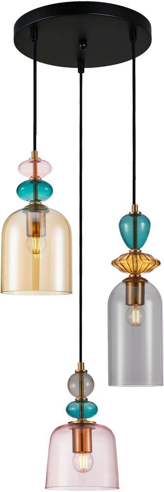 Darmowa Dostawa - Lampa wisząca 3x40 W mosiądz Italux Namos PND270923AMCBRO