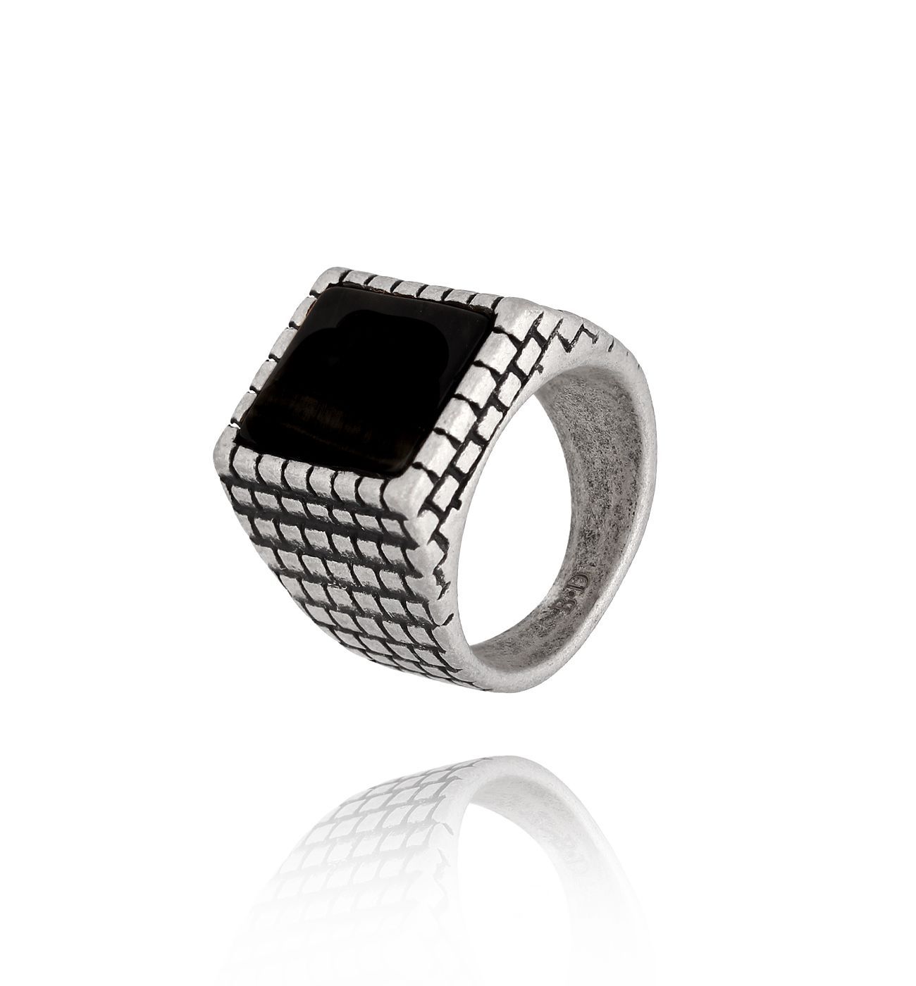 Sygnet męski z agatem Kjartan PMITC0070