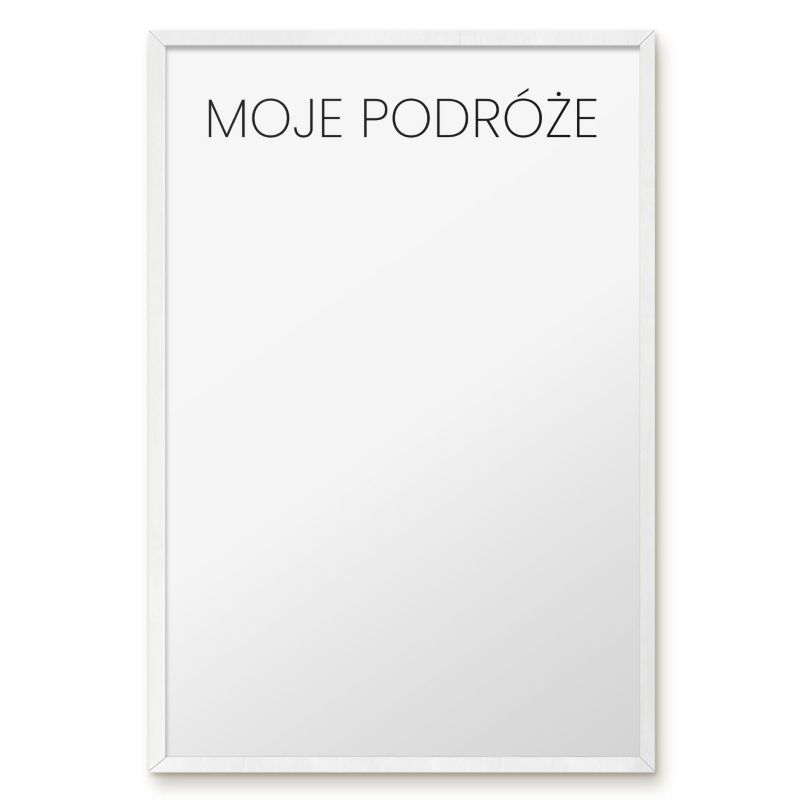 Tablica Na Magnesy Z Wakacji Tulup 40x60 cm Moje podróże 3 - Biała rama Do salonu, sypialni 1 szt.