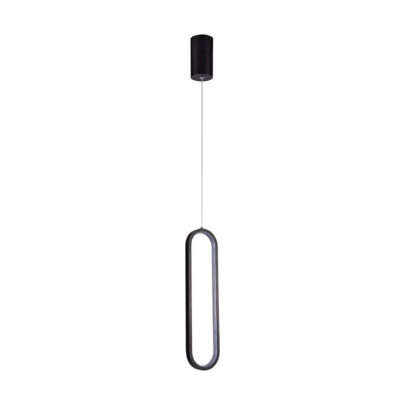 Lampa wisząca V-TAC Vt-7829 4188 czarna nowoczesna wbudowany LED 13W 1 szt.