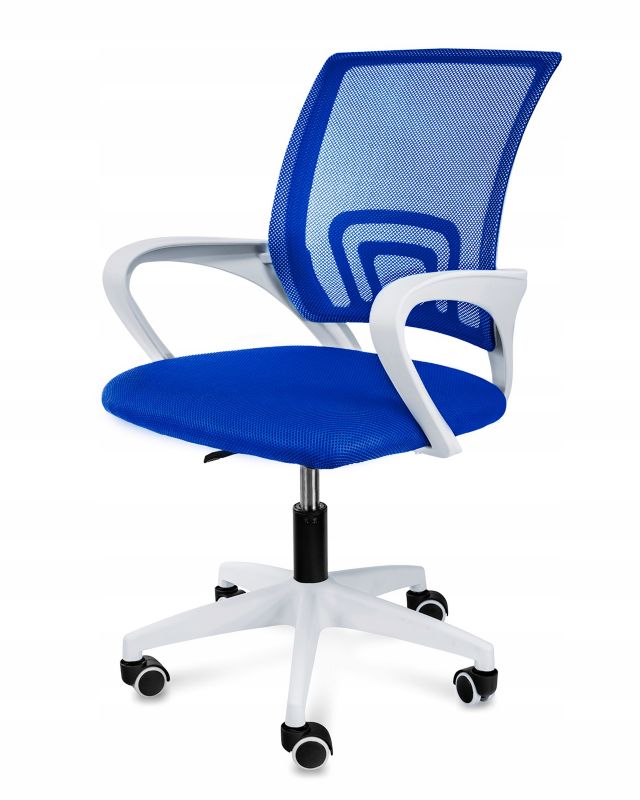 Krzesło obrotowe biurkowe JUMI do biura fotel ergonomiczny SMART niebieskie 1 szt.