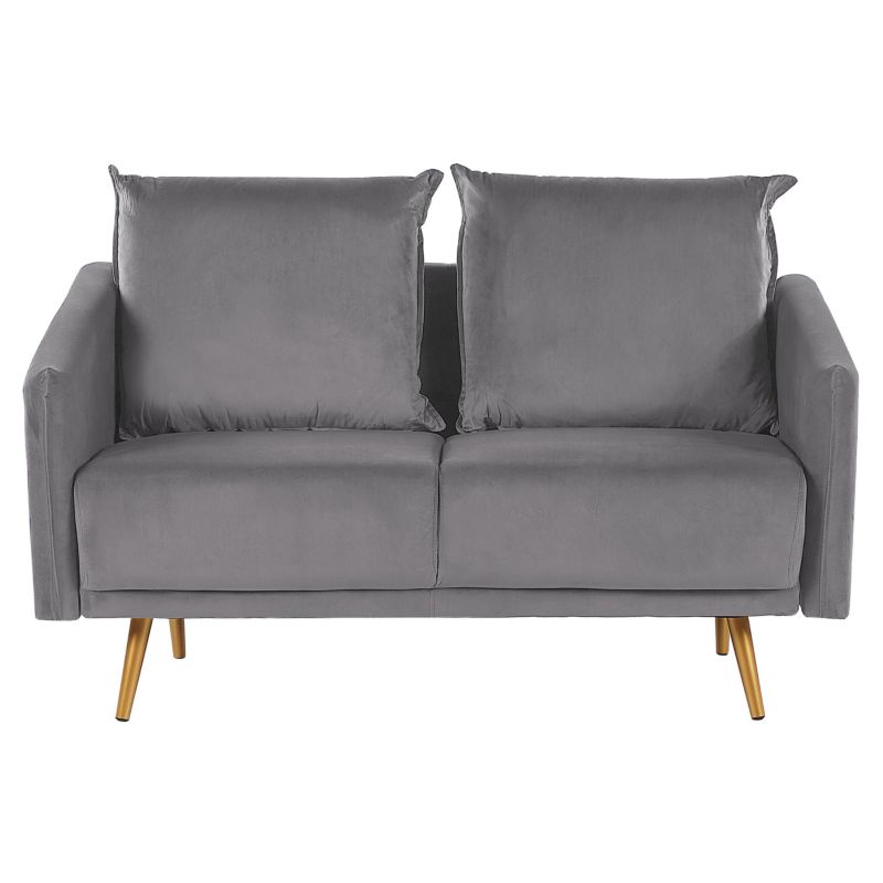 Sofa dla 2 osób Maura Welur Szary 1 szt.