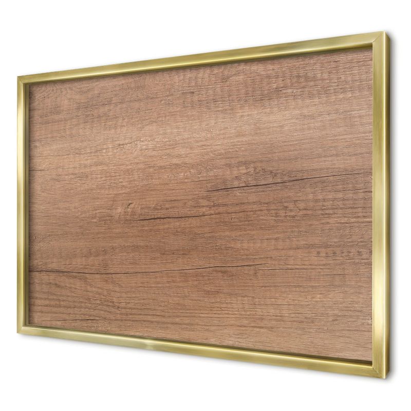 Dekoracyjna tablica magnetyczna Wallfluent 60x40 Faktura drewna w złotej ramie 1szt