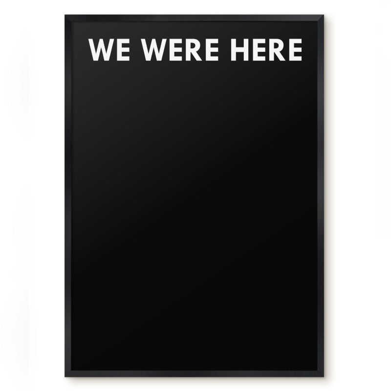 Tablica Magnetyczna Do Salonu Tulup 50x70 cm We were here 7 - Czarna rama Do salonu, sypialni 1 szt.