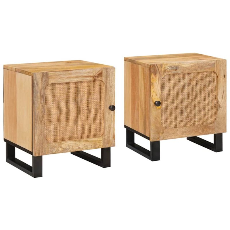 Szafki nocne WaszeMeble drewniane brązowe WM-4018041 2 szt.