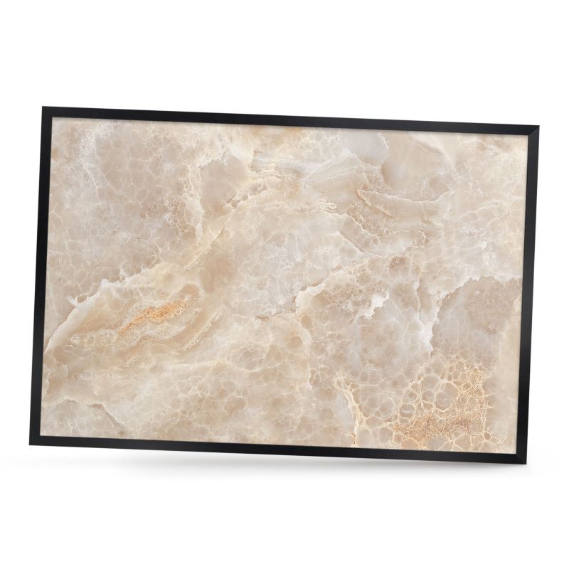 Tablica magnetyczna dekoracyjna ArtPrintCave 60x40 Kremowy marmur w czarnej ramie 1szt