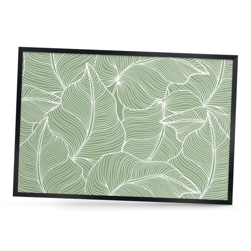 Ozdobna tablica na magnesy ArtPrintCave 60x40 Tropikalne liście w czarnej ramie 1szt