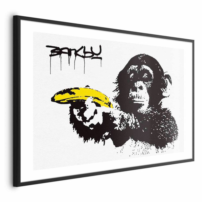 Plakat Artgeist Bananowy pistolet 30x21 cm z ramą czarną 1 szt
