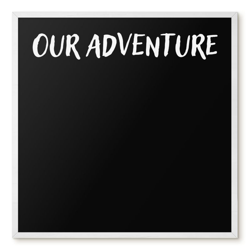 Tablica Magnetyczna Do Sypialni Tulup 50x50 cm Our adventure 5 - Biała rama Do salonu, sypialni 1 szt.