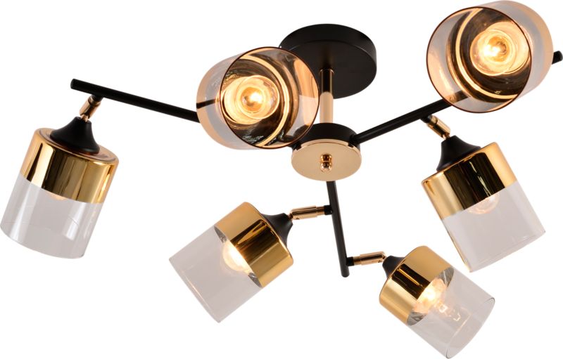 Lampa wisząca Vargo czarno-złota 6xE27x60W IP20 wym:28x74x74cm - 1 szt.