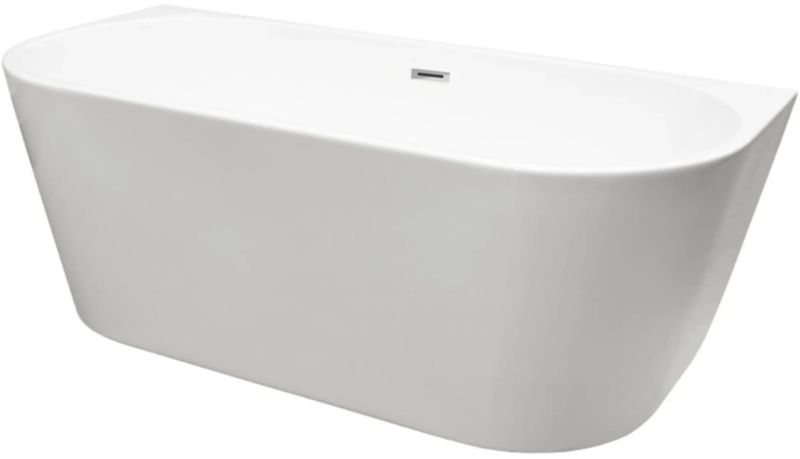 Wanna przyścienna Balneo Viva owalna 170x80 cm akryl biała 1 szt.