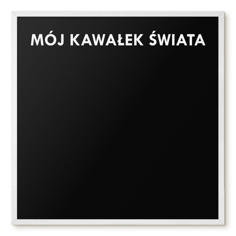 Tablica Magnetyczna Dekoracyjna Ścienna Tulup 50x50 cm Mój kawałek świata 7 - Biała rama Do salonu, sypialni 1 szt.