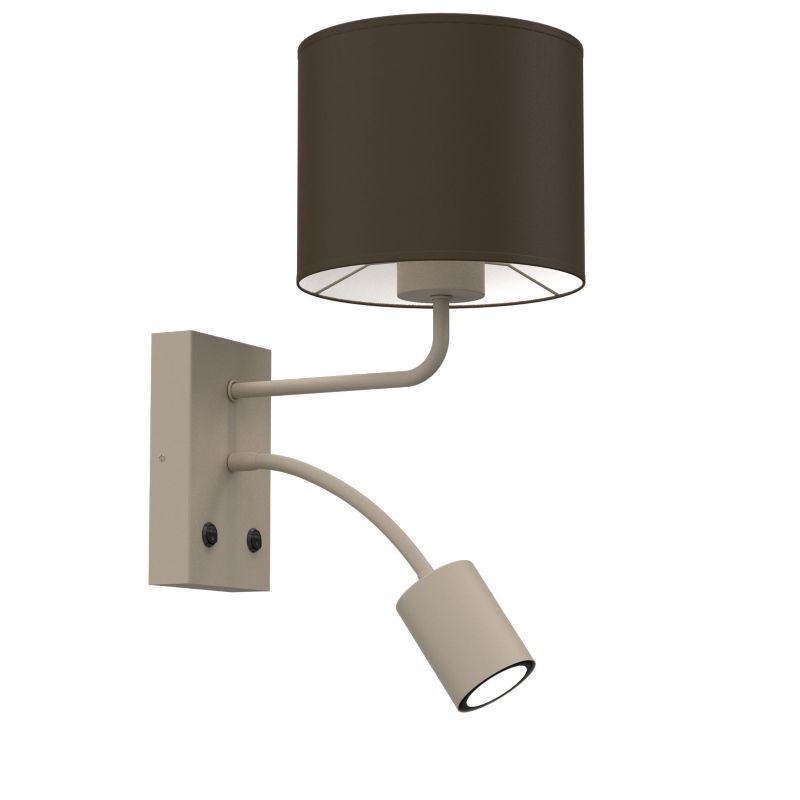 Kinkiet z włącznikiem Luminex Arden brąz 2xE27+GU10x23W IP20 wym:38x18x27cm - 1 szt.