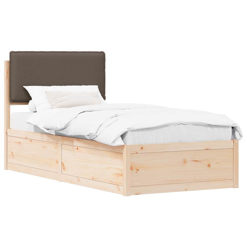 Łóżko Drewniane WaszeMeble 100x200 cm Brązowe WM-877582 1 szt.