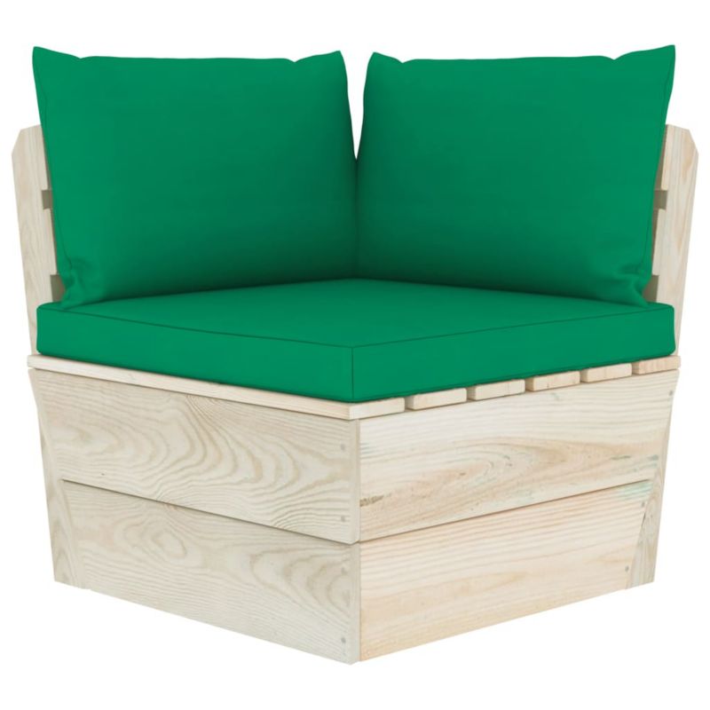 Sofa ogrodowa WaszeMeble z drewna brązowa z poduszkami WM-3063353 1 szt.