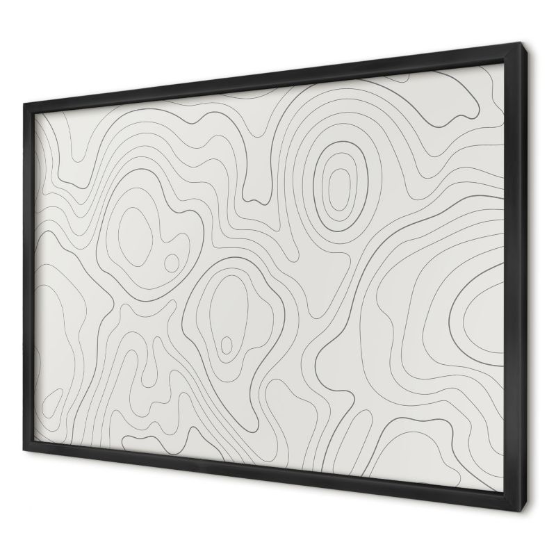 Ozdobna tablica magnetyczna Wallfluent 60x40 Geometryczna elegancja w czarnej ramie 1szt