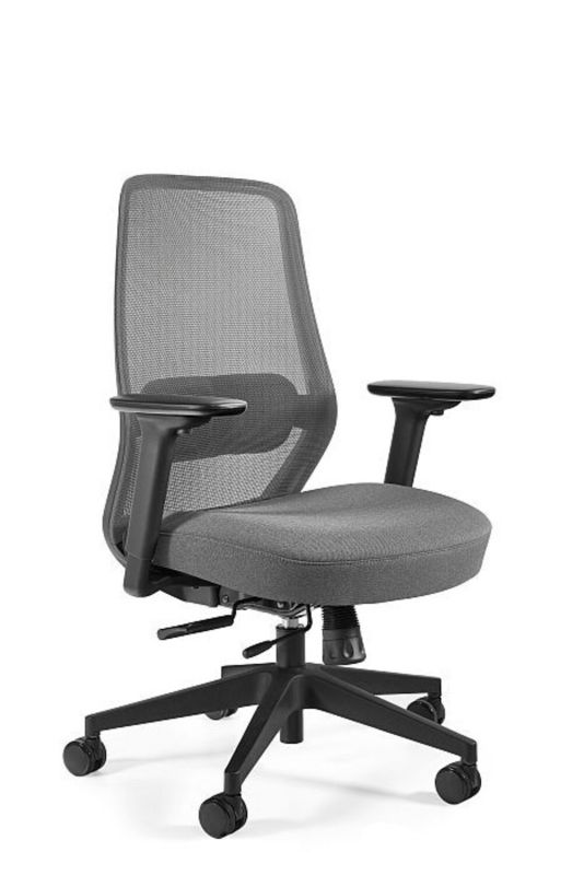 Fotel Unique biurowy SONIC M szary tkanina/siatka 1szt