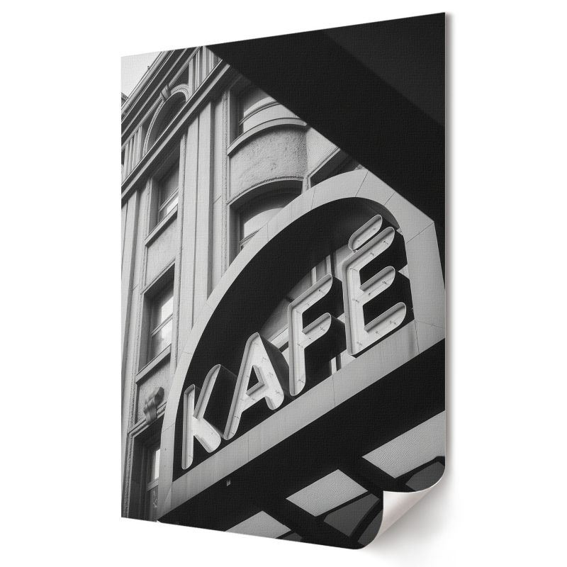 Plakat na płótnie Wallfluent Format A4 Kawiarnia miejska Projekt Artystyczny Impuls 1 szt.