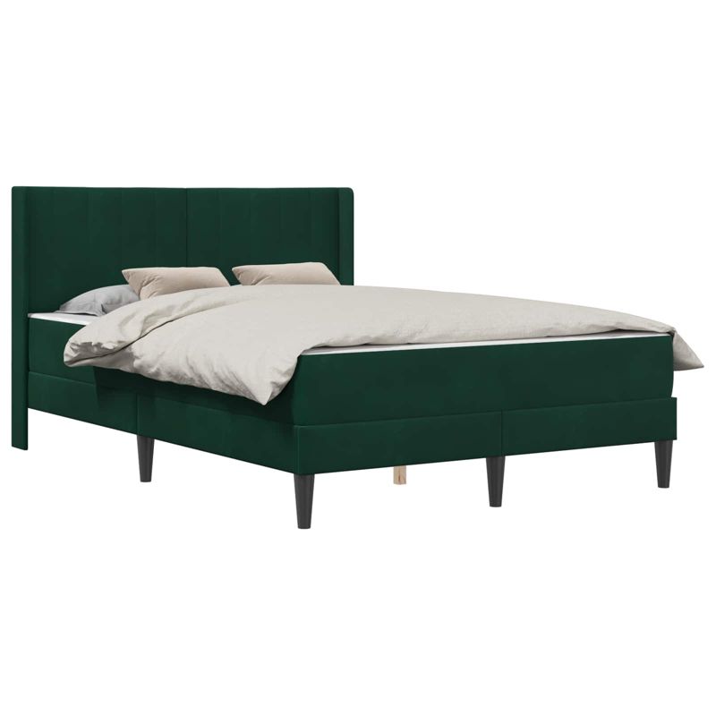 Łóżko Kontynentalne WaszeMeble z Materacem 140x190 cm Zielone WM-3414863 1 szt.