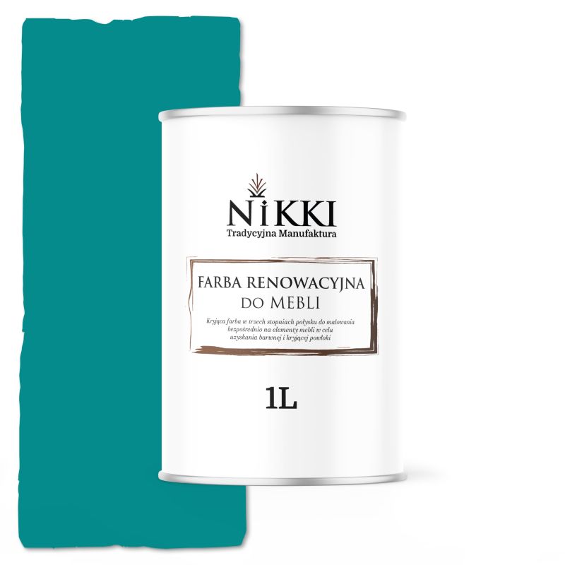 Farba do Mebli Kuchennych Renowacyjna NIKKI Niebieski turkusowy RAL5018 Mat 1L