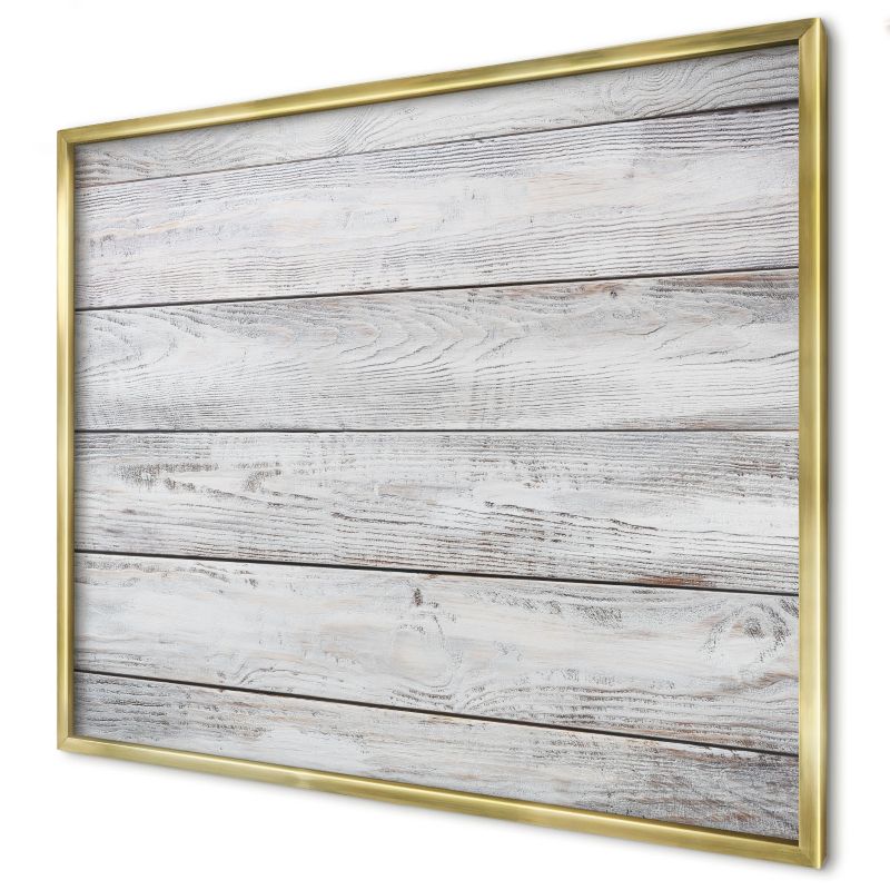 Magnetyczna tablica ozdobna Wallfluent 80x60 Rustykalne drewno w złotej ramie 1szt