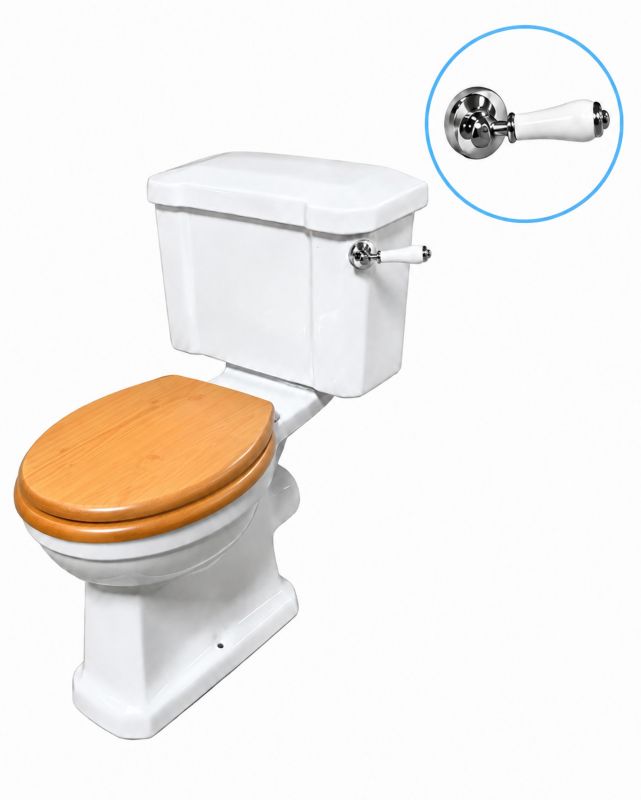 Kompakt WC Domotechniika Retro deska drewniana fornir sosna 78 x 48 x 86,5 cm 1szt.