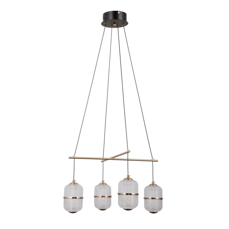 Lampa wisząca Italux ALANI czarna matowa 4 x LED 24W 1931lm wym:110x56x56cm IP20 -1 szt.