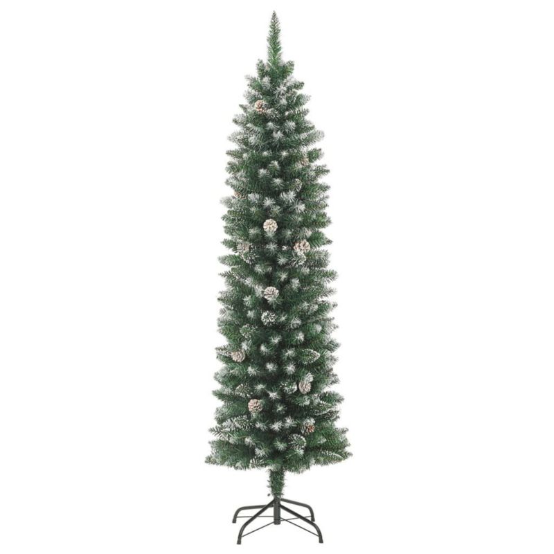 Choinka sztuczna VidaXL wąska ze stojakiem 180 cm zielony 1 szt.