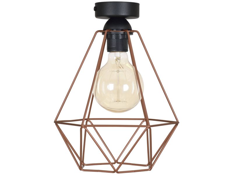 Lampa sufitowa wisząca Light Home LH Fusion 1x E27 60W czarny/miedziany 1szt.