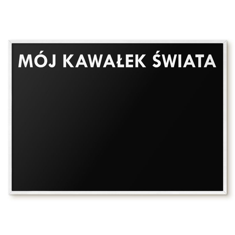 Tablica Magnetyczna Dekoracyjna Ścienna Tulup 100x70 cm Mój kawałek świata 7 - Biała rama Do salonu, sypialni 1 szt.