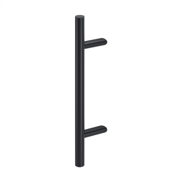 Pochwyt do drzwi Pinox jednostronny, okrągły, mocowanie 45 stopni (200x300 mm, fi 32, AISI 304, czarny) 1 szt.