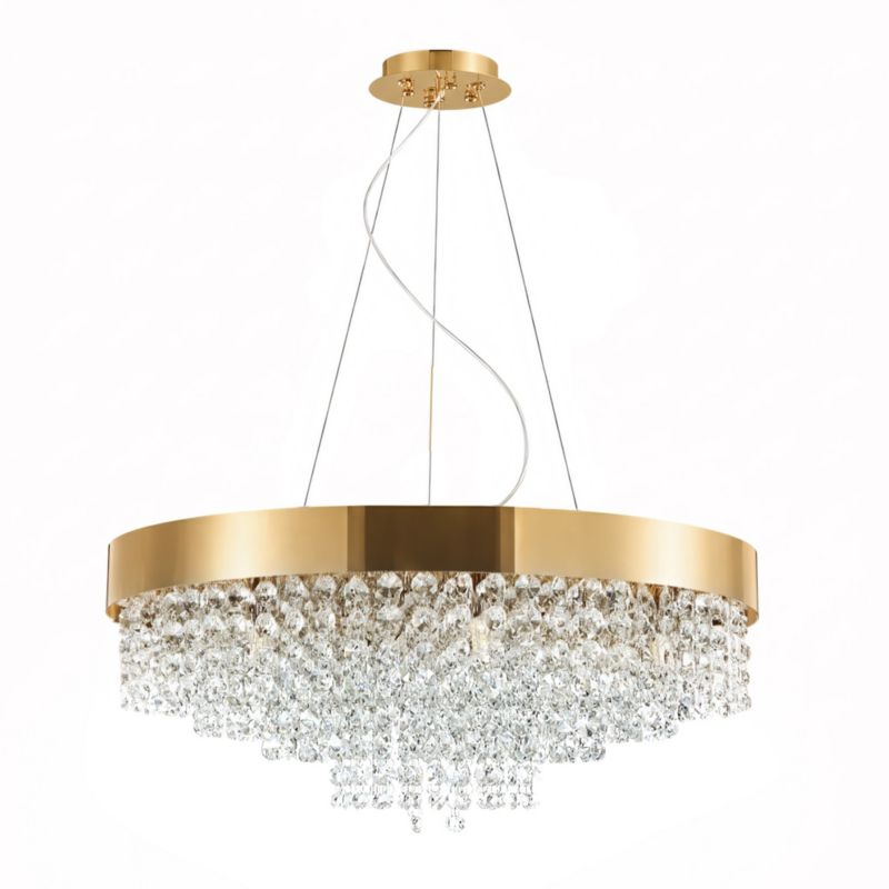 Lampa Sufitowa Wisząca Toolight APP1787-16CP Złoty Szczotkowany 1Szt