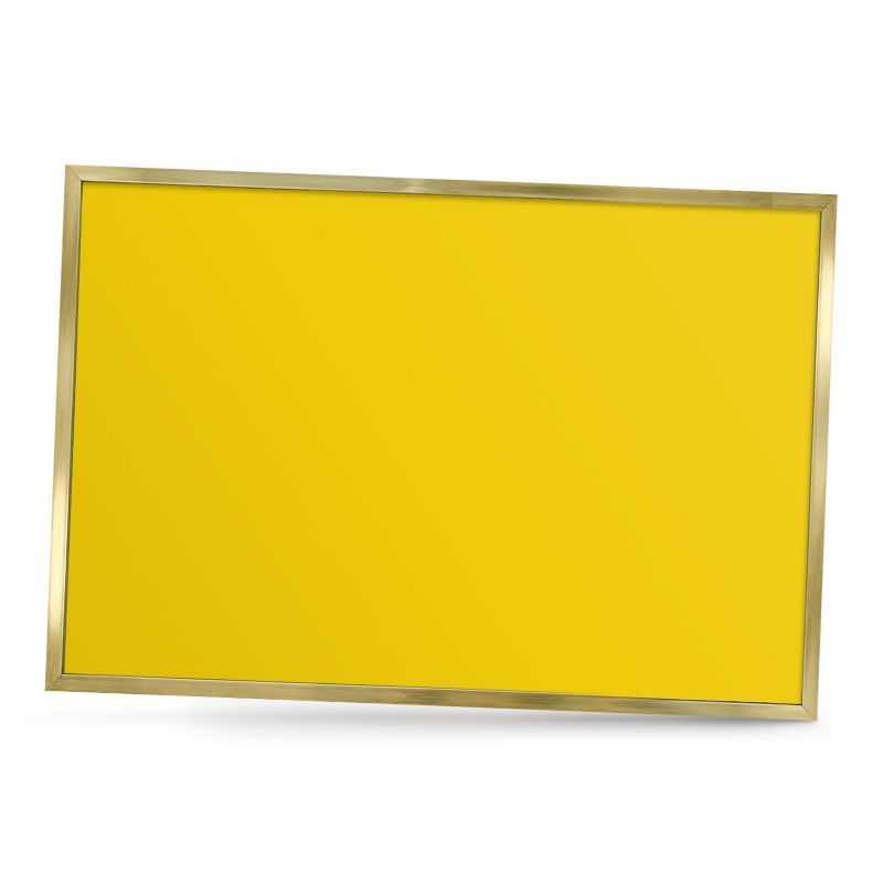 Tablica magnetyczna dekoracyjna ArtPrintCave 60x40 Intensywna żółć w złotej ramie 1szt