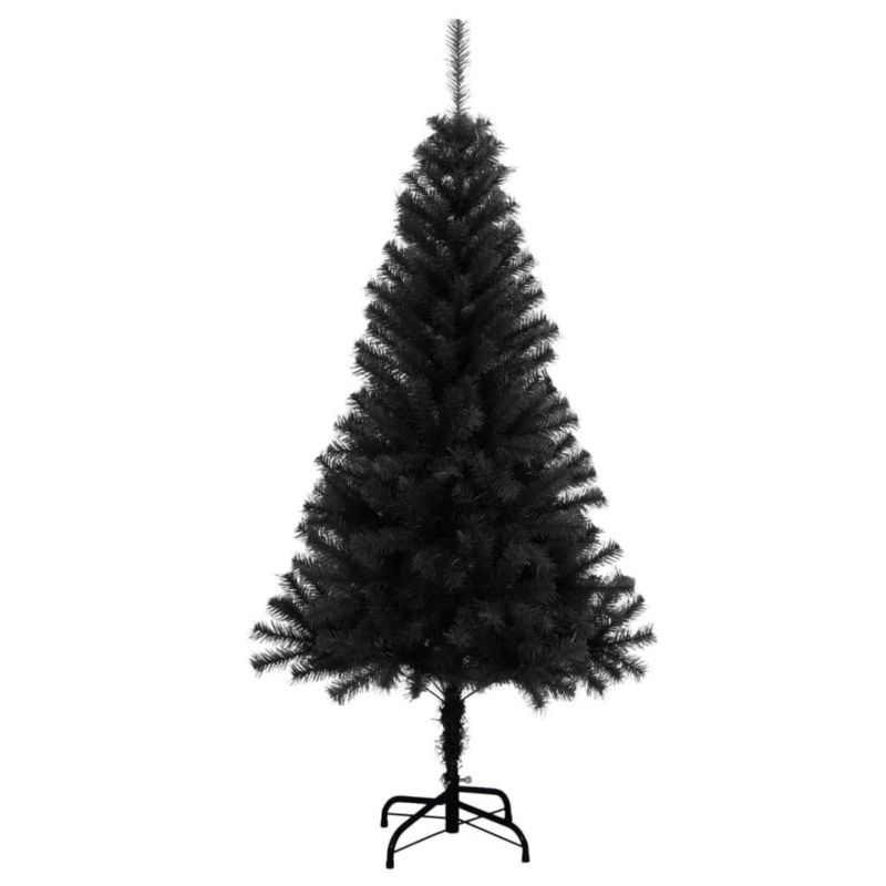 Choinka sztuczna VidaXL ze stojakiem 120 x 65 cm czarny 1 szt.