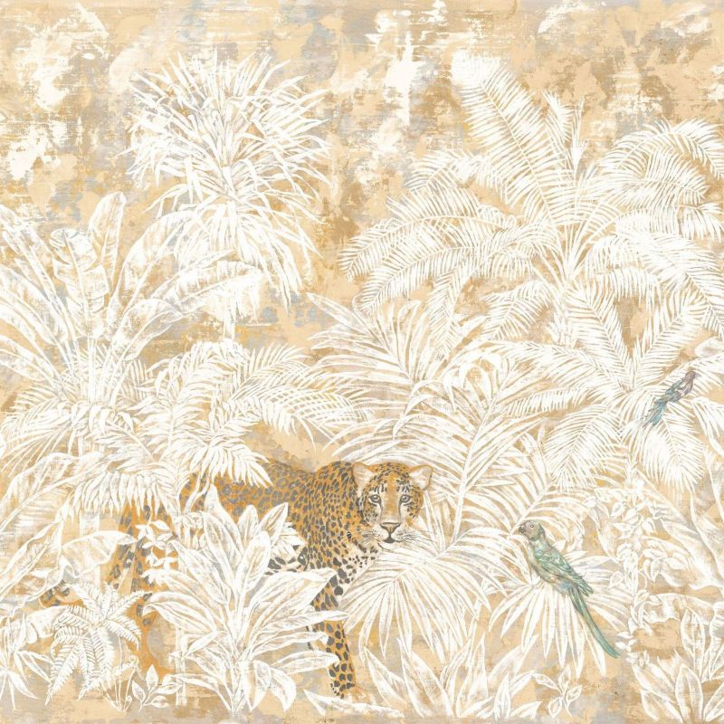 fototapeta Sanders & Sanders dżungla beżowym,białymIochry żółtej 300 x 280 cm - 1 rol.