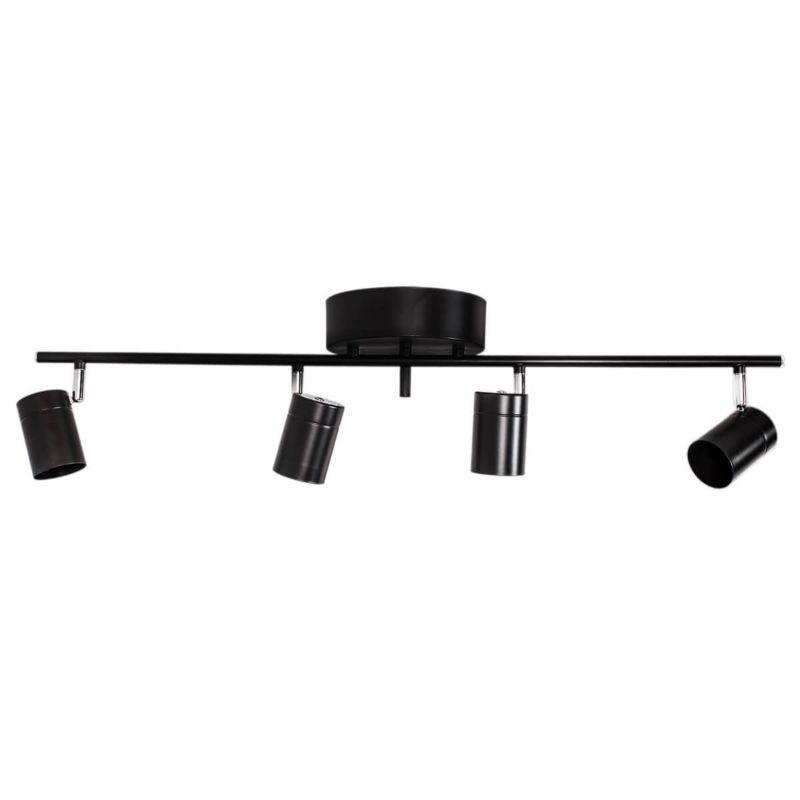 Lampa sufitowa By Rydens Correct czarna-chromowana 4 x GU10 x 10W wym: 17,5 x 83 x 16,5 cm - 1 szt.