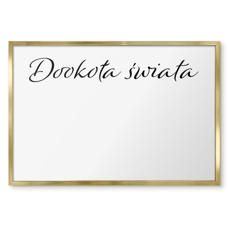 Tablica Na Magnesy Z Podróży Tulup 60x40 cm Dookoła świata 4 - Złota rama Do salonu, sypialni 1 szt.