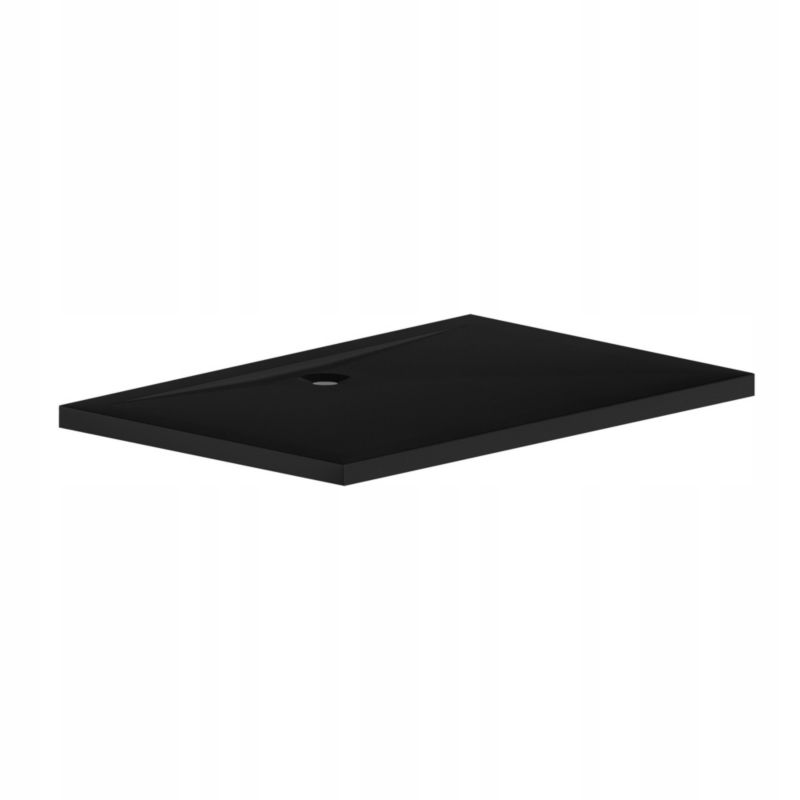 Brodzik prysznicowy slim polski 100x80x5cm prostokątny czarny matowy niski 1szt.