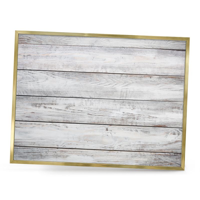 Ozdobna tablica na magnesy ArtPrintCave 80x60 Rustykalne drewno w złotej ramie 1szt