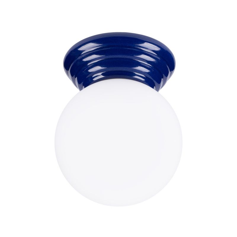 Lampa sufitowa ceramiczna szkliwiona Sollux Lighting ZORI ultramaryna 1xG9x8W IP44 - 1 szt