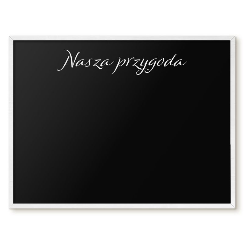Tablica Magnetyczna Do Salonu Tulup 80x60 cm Nasza przygoda 9 - Biała rama Do salonu, sypialni 1 szt.
