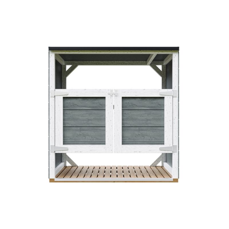 Obudowa na kosze na śmieci 2x240L Timbela M980A-CAVERN STEEL odporna na warunki atmosferyczne 1 szt.