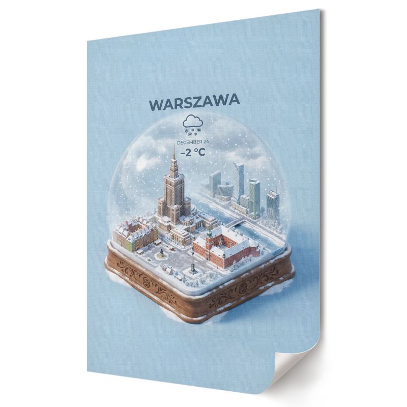 Plakat Wallfluent Format A1 Kula śniegowa Warszawa Artysta Kauro 1 szt.