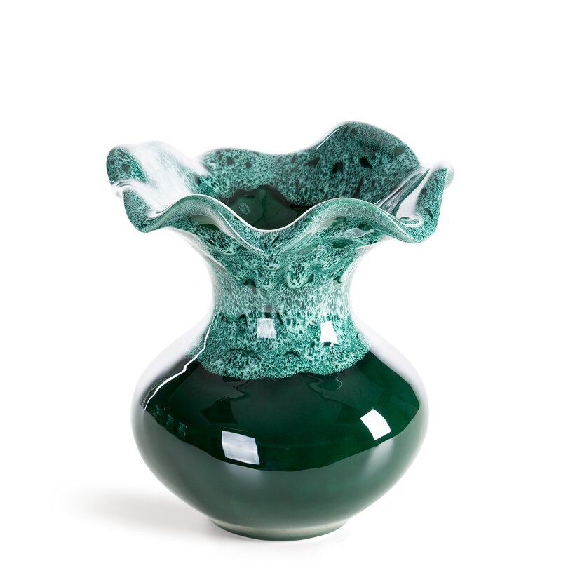 Wazon ceramiczny Eurofirany 22 x 25 cm zielony 1 szt.