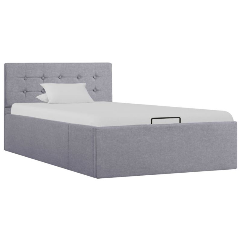 Łóżko tapicerowane WaszeMeble 100x200 cm jasnoszara WM-285577 1 szt.