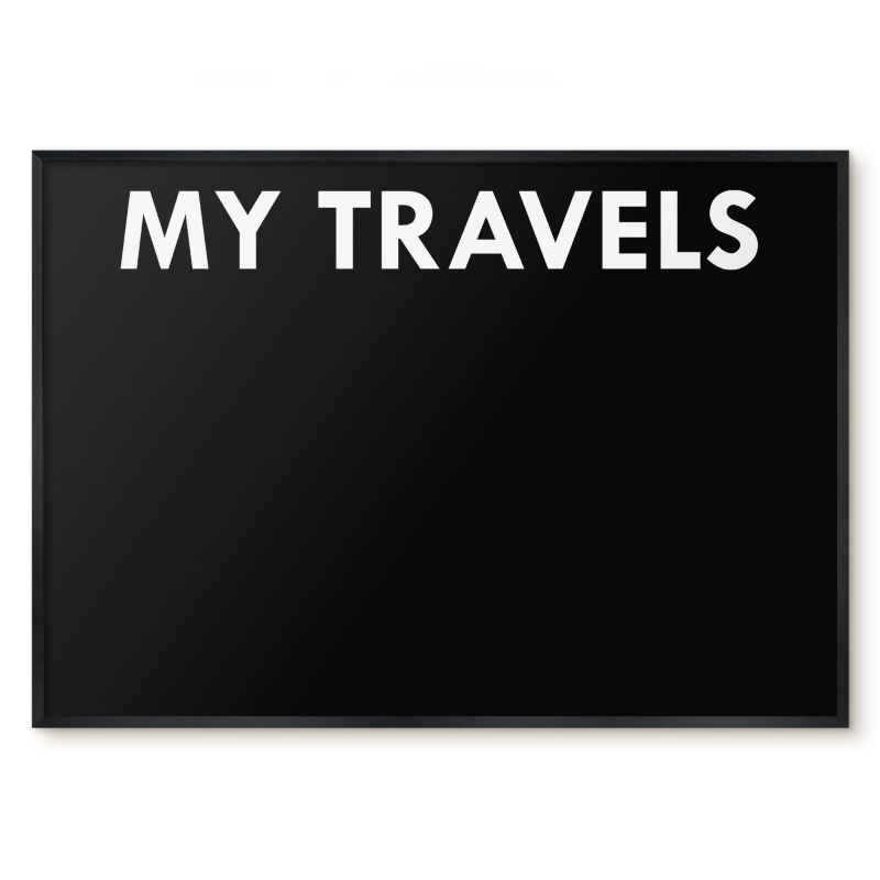 Tablica Magnetyczna Do Notatek Tulup 100x70 cm My travels 7 - Czarna rama Do salonu, sypialni 1 szt.